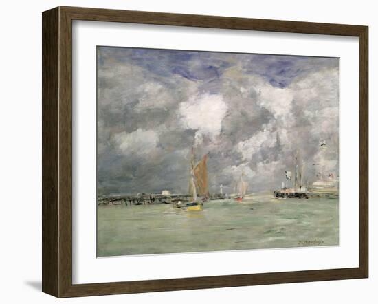 High Tide at Trouville, circa 1892-96-Eugène Boudin-Framed Giclee Print