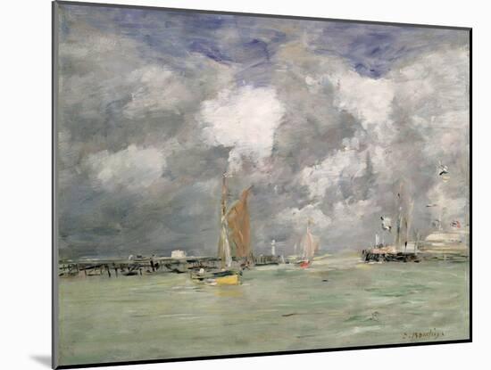 High Tide at Trouville, circa 1892-96-Eugène Boudin-Mounted Giclee Print