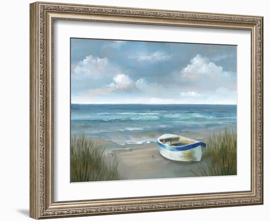 High Tide Boat-null-Framed Art Print