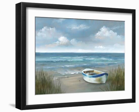 High Tide Boat-null-Framed Art Print