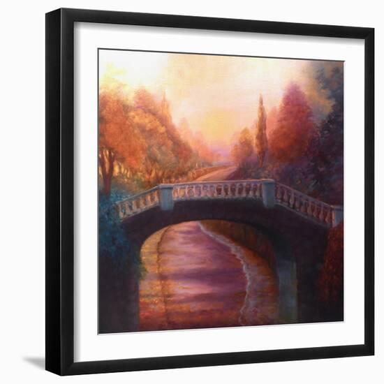 High Tide Twickenham Embankment  2020  (oil on canvas)-Lee Campbell-Framed Giclee Print