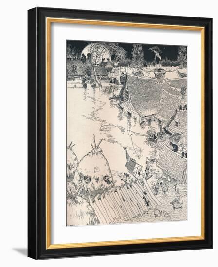 High Times on the Desplaines, C1890-Frederick Richardson-Framed Giclee Print