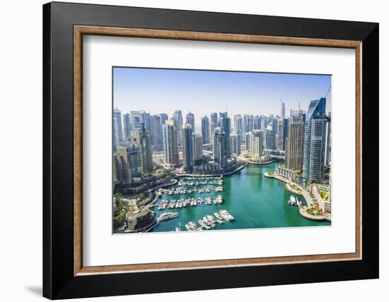 High View of Dubai Marina, Dubai, United Arab Emirates, Middle East-Fraser Hall-Framed Photographic Print