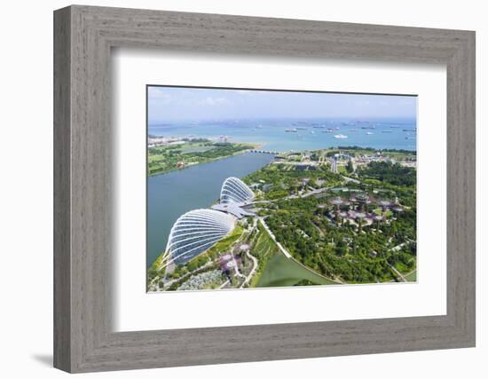 High View Overlooking Gardens by Bay Botanical Gardens with its Conservatories and Supertree Grove-Fraser Hall-Framed Photographic Print