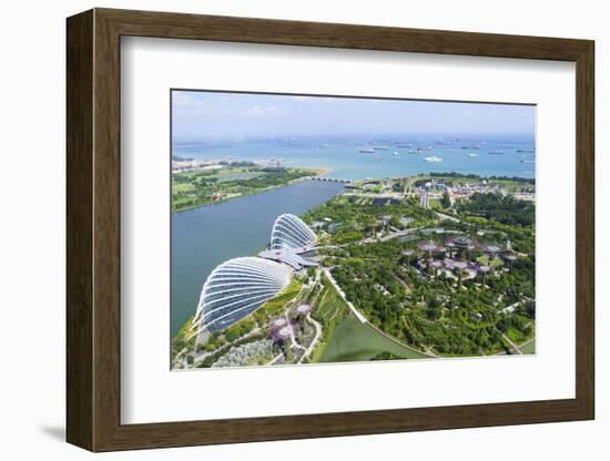 High View Overlooking Gardens by Bay Botanical Gardens with its Conservatories and Supertree Grove-Fraser Hall-Framed Photographic Print