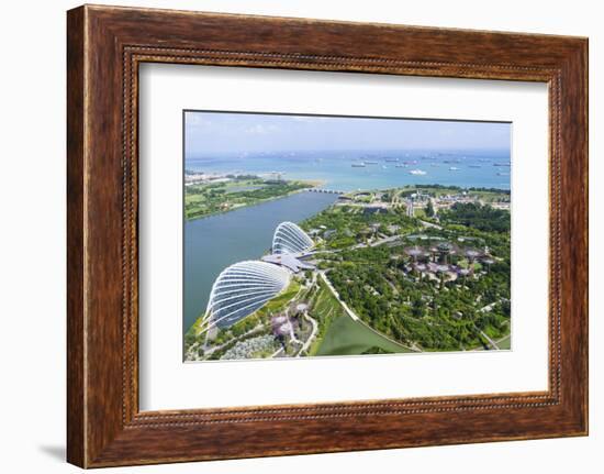 High View Overlooking Gardens by Bay Botanical Gardens with its Conservatories and Supertree Grove-Fraser Hall-Framed Photographic Print