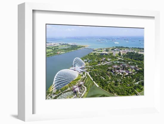 High View Overlooking Gardens by Bay Botanical Gardens with its Conservatories and Supertree Grove-Fraser Hall-Framed Photographic Print