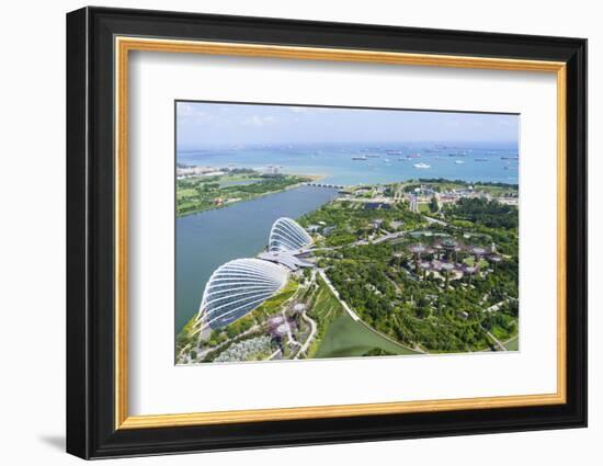 High View Overlooking Gardens by Bay Botanical Gardens with its Conservatories and Supertree Grove-Fraser Hall-Framed Photographic Print