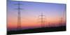 High-Voltage Poles, Transmission Line, Evening Mood-Herbert Kehrer-Mounted Photographic Print