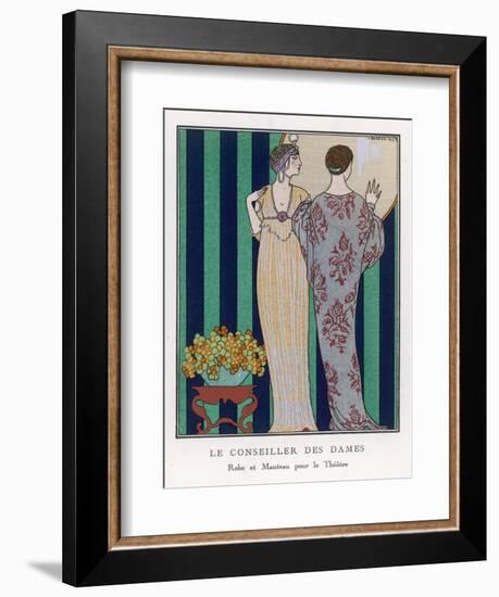 High-Waisted Clinging Gown-Georges Barbier-Framed Photographic Print