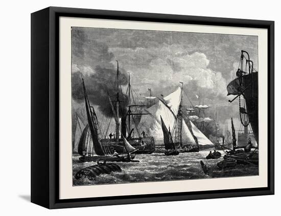 High-Water Time in the Pool-George Henry Andrews-Framed Premier Image Canvas