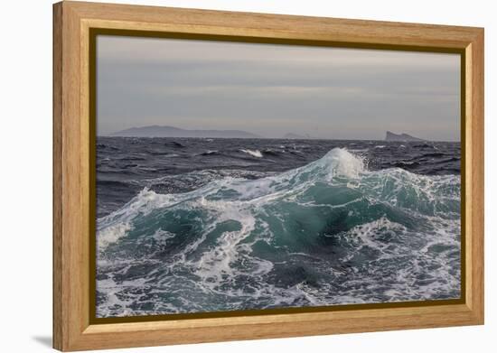 High Winds and Heavy Seas on Approach to the New Island Nature Reserve, Falkland Islands-Michael Nolan-Framed Premier Image Canvas