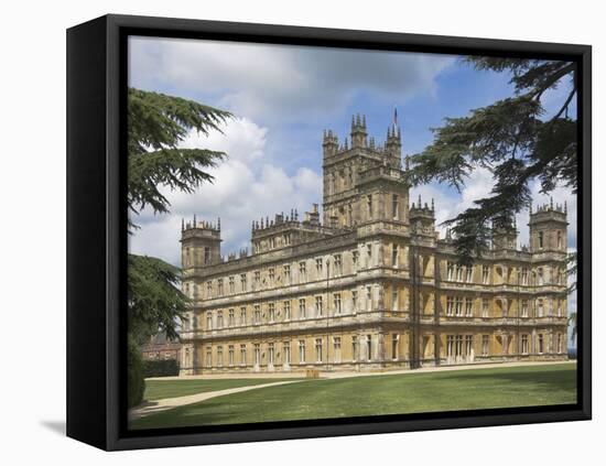 Highclere Castle, Home of Earl of Carnarvon, Location for BBC's Downton Abbey, Hampshire, England-James Emmerson-Framed Premier Image Canvas