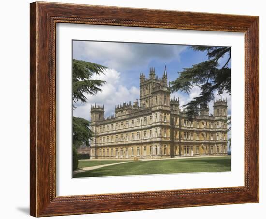 Highclere Castle, Home of Earl of Carnarvon, Location for BBC's Downton Abbey, Hampshire, England-James Emmerson-Framed Photographic Print