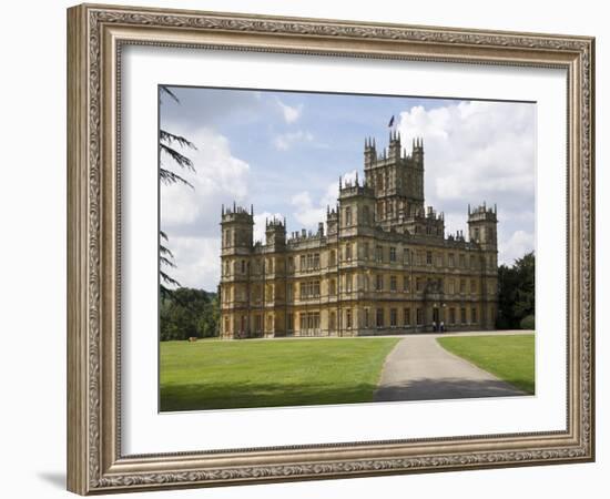 Highclere Castle, Home of Earl of Carnarvon, Location for BBC's Downton Abbey, Hampshire, England-James Emmerson-Framed Photographic Print