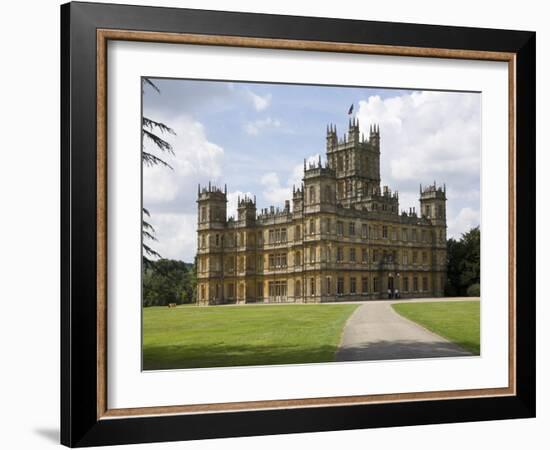 Highclere Castle, Home of Earl of Carnarvon, Location for BBC's Downton Abbey, Hampshire, England-James Emmerson-Framed Photographic Print