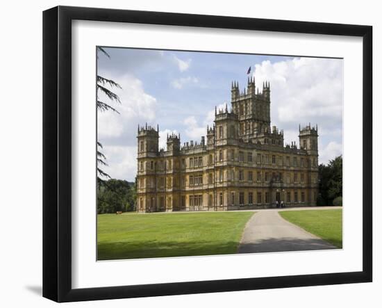 Highclere Castle, Home of Earl of Carnarvon, Location for BBC's Downton Abbey, Hampshire, England-James Emmerson-Framed Photographic Print