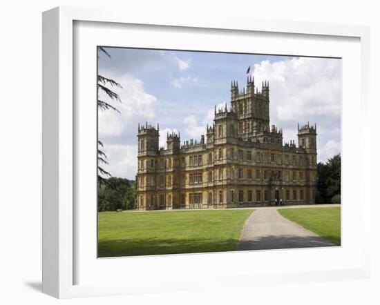 Highclere Castle, Home of Earl of Carnarvon, Location for BBC's Downton Abbey, Hampshire, England-James Emmerson-Framed Photographic Print