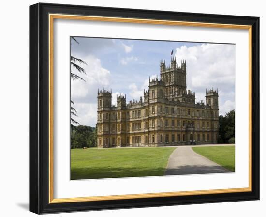 Highclere Castle, Home of Earl of Carnarvon, Location for BBC's Downton Abbey, Hampshire, England-James Emmerson-Framed Photographic Print