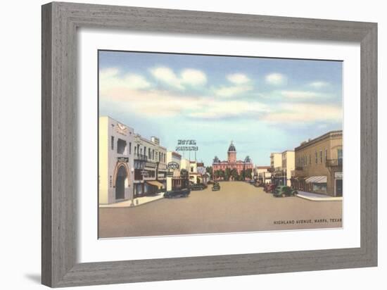 Highland Avenue, Marfa, Texas-null-Framed Premium Giclee Print