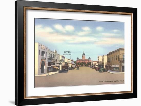 Highland Avenue, Marfa, Texas-null-Framed Premium Giclee Print