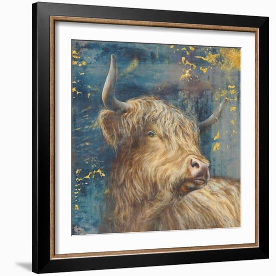 Highland Bull-Dina Peregojina-Framed Art Print