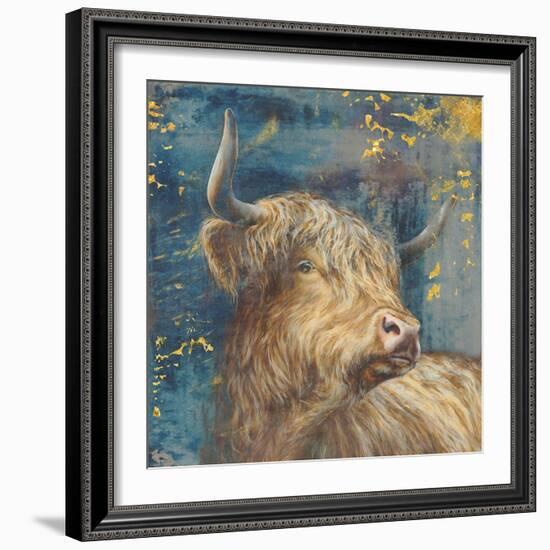 Highland Bull-Dina Peregojina-Framed Art Print