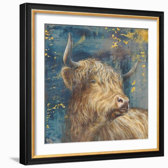 Highland Bull-Dina Peregojina-Framed Art Print