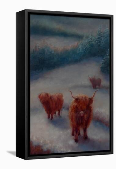 Highland Cattle-Lee Campbell-Framed Premier Image Canvas