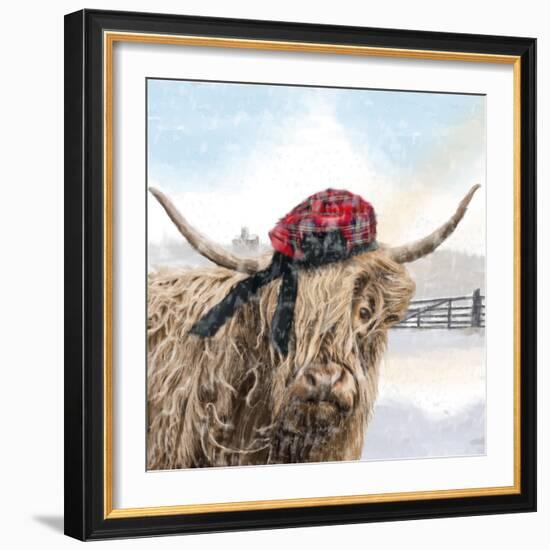 Highland Cow 002-Clare Davis London-Framed Giclee Print