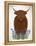 Highland Cow, Bluebell-Fab Funky-Framed Stretched Canvas