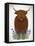 Highland Cow, Bluebell-Fab Funky-Framed Stretched Canvas