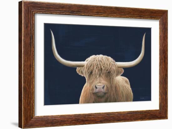 Highland Cow Navy-James Wiens-Framed Art Print