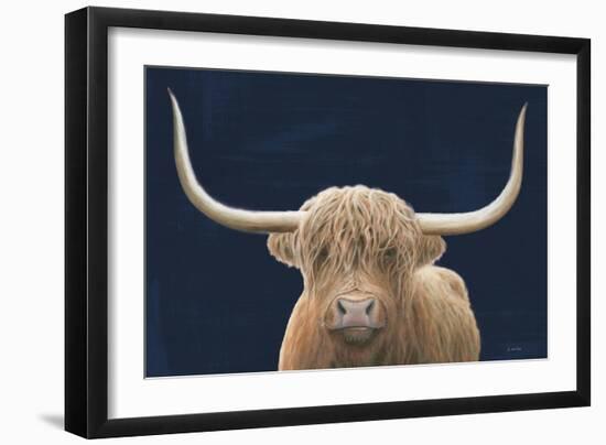 Highland Cow Navy-James Wiens-Framed Art Print