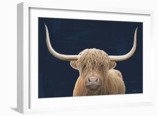 Highland Cow Navy-James Wiens-Framed Art Print