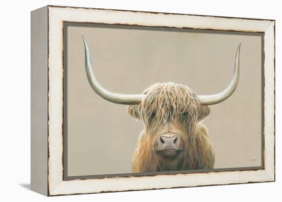 Highland Cow Neutral-James Wiens-Framed Stretched Canvas