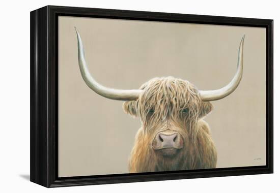 Highland Cow Neutral-James Wiens-Framed Stretched Canvas