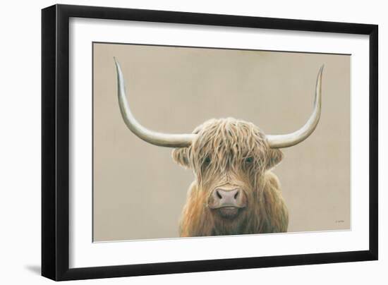 Highland Cow Neutral-James Wiens-Framed Art Print