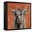 Highland Cow on Terracotta-Silvia Vassileva-Framed Stretched Canvas