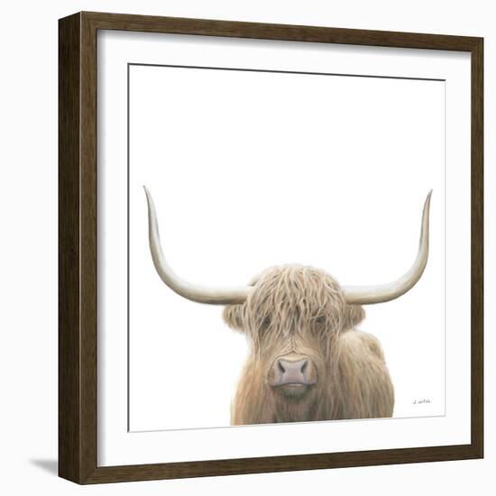 Highland Cow Sepia Sq-James Wiens-Framed Art Print