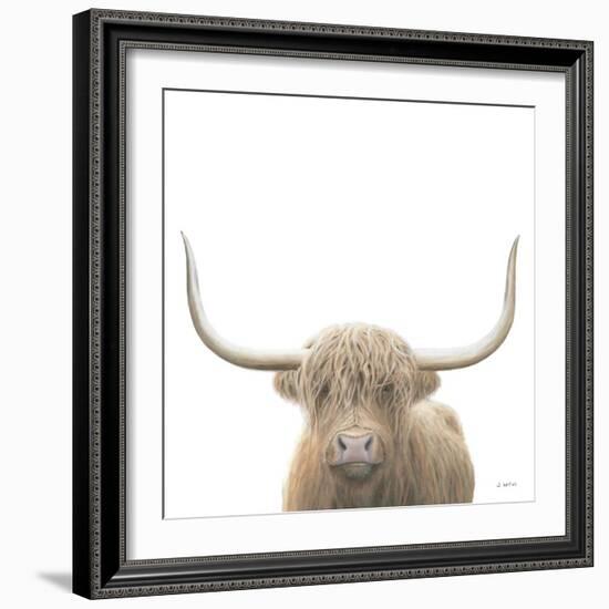 Highland Cow Sepia Sq-James Wiens-Framed Art Print