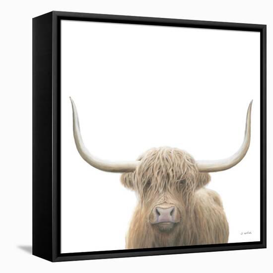 Highland Cow Sepia Sq-James Wiens-Framed Stretched Canvas