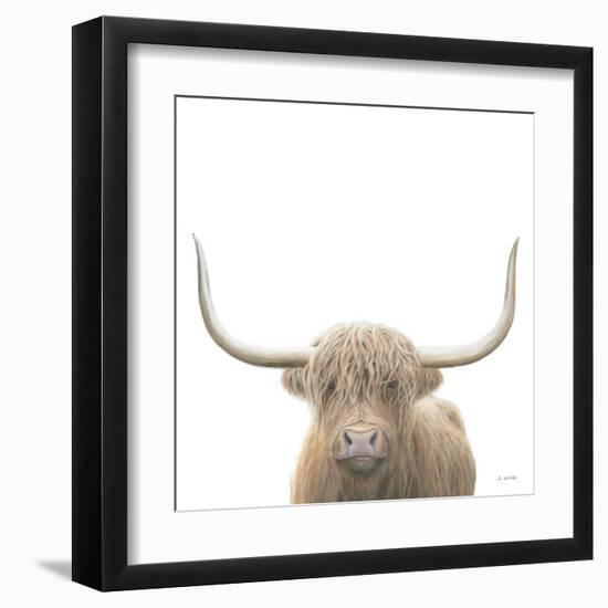 Highland Cow Sepia Sq-James Wiens-Framed Art Print