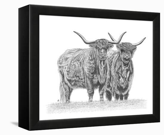Highland Friends-Lucy Francis-Framed Stretched Canvas