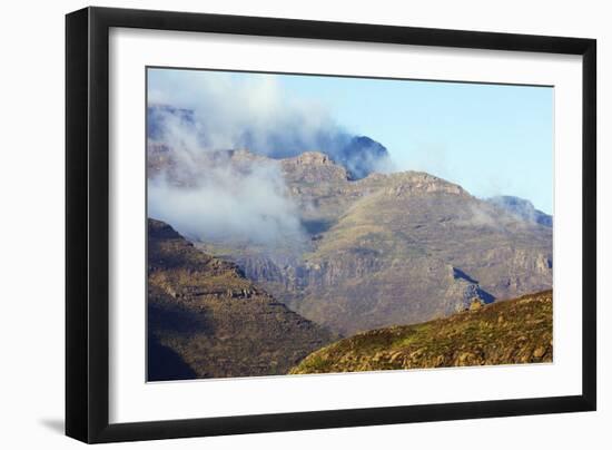 Highland scenery near Mahlasela Pass, Lesotho, Africa-Christian Kober-Framed Photographic Print