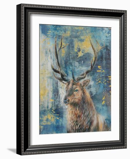 Highland Stag-Dina Peregojina-Framed Art Print