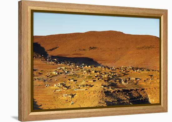 Highland village, Lesotho, Africa-Christian Kober-Framed Premier Image Canvas