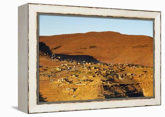 Highland village, Lesotho, Africa-Christian Kober-Framed Premier Image Canvas