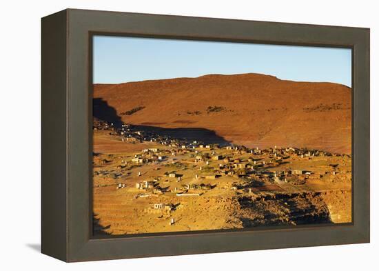 Highland village, Lesotho, Africa-Christian Kober-Framed Premier Image Canvas