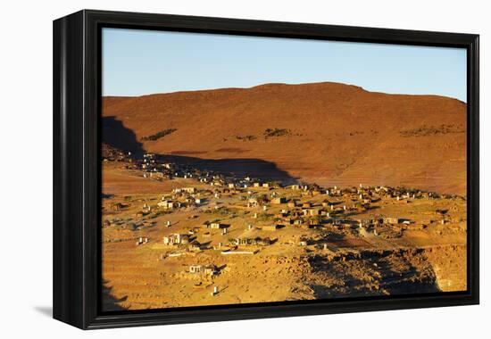 Highland village, Lesotho, Africa-Christian Kober-Framed Premier Image Canvas